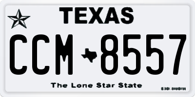 TX license plate CCM8557