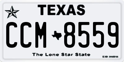 TX license plate CCM8559