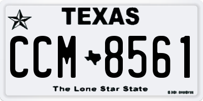 TX license plate CCM8561