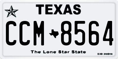 TX license plate CCM8564