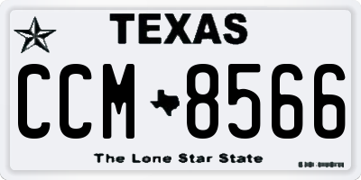 TX license plate CCM8566