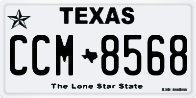 TX license plate CCM8568
