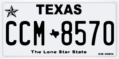 TX license plate CCM8570