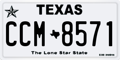 TX license plate CCM8571