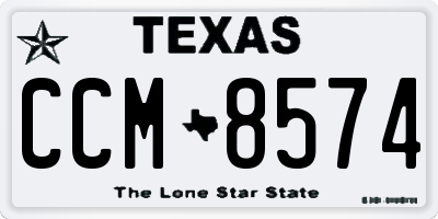 TX license plate CCM8574