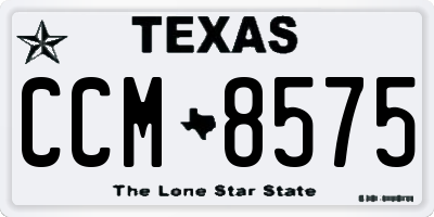TX license plate CCM8575