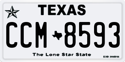 TX license plate CCM8593