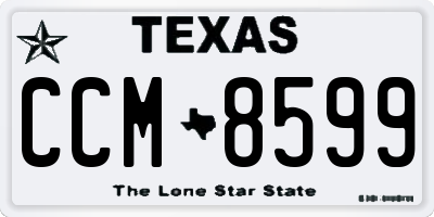 TX license plate CCM8599