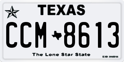 TX license plate CCM8613