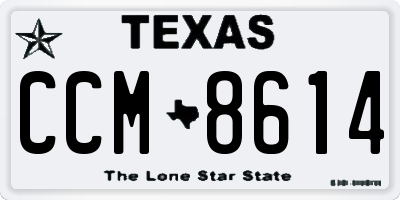 TX license plate CCM8614