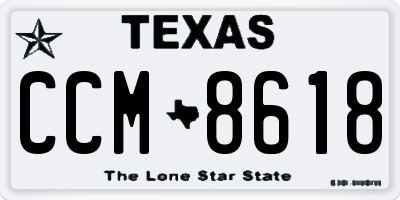 TX license plate CCM8618