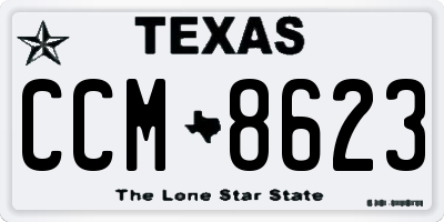 TX license plate CCM8623