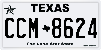 TX license plate CCM8624