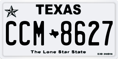 TX license plate CCM8627