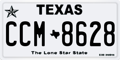 TX license plate CCM8628
