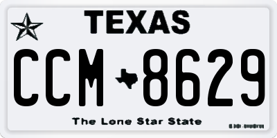 TX license plate CCM8629