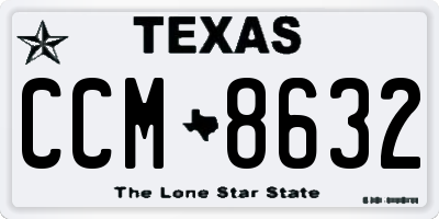 TX license plate CCM8632
