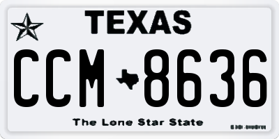TX license plate CCM8636
