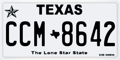 TX license plate CCM8642