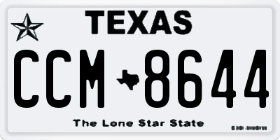 TX license plate CCM8644