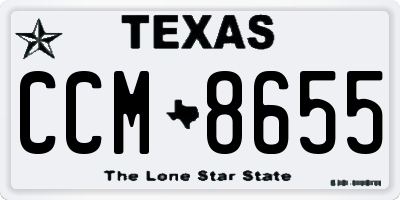 TX license plate CCM8655