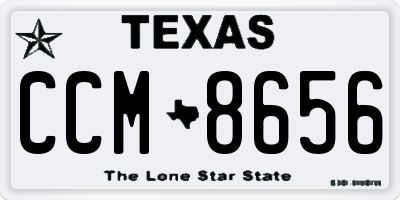 TX license plate CCM8656