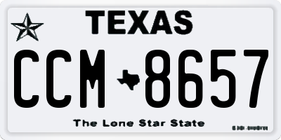 TX license plate CCM8657