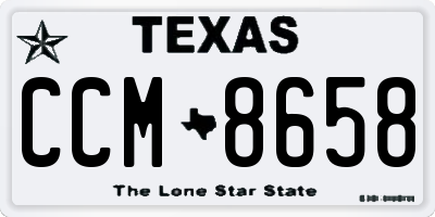 TX license plate CCM8658
