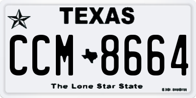TX license plate CCM8664