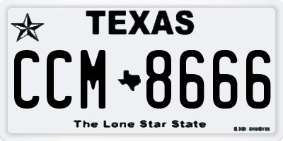 TX license plate CCM8666