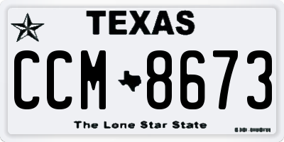 TX license plate CCM8673