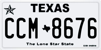 TX license plate CCM8676