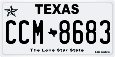 TX license plate CCM8683