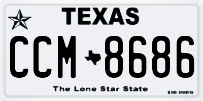 TX license plate CCM8686