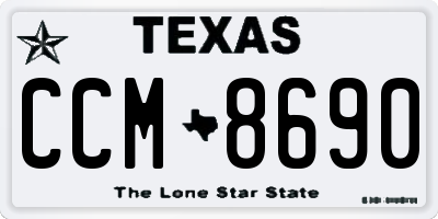 TX license plate CCM8690