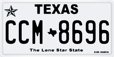 TX license plate CCM8696