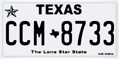 TX license plate CCM8733