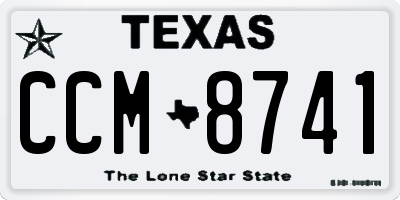 TX license plate CCM8741