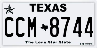 TX license plate CCM8744