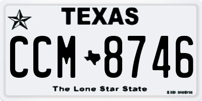 TX license plate CCM8746