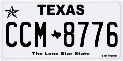 TX license plate CCM8776