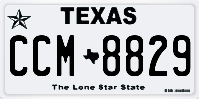 TX license plate CCM8829