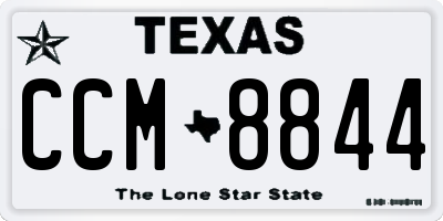 TX license plate CCM8844