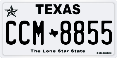 TX license plate CCM8855
