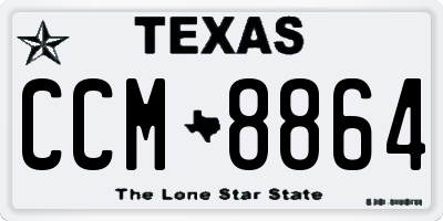 TX license plate CCM8864