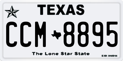 TX license plate CCM8895