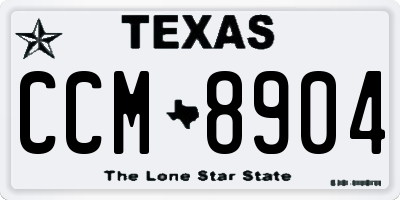 TX license plate CCM8904