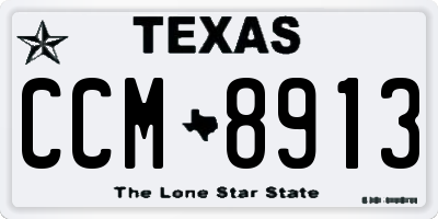 TX license plate CCM8913