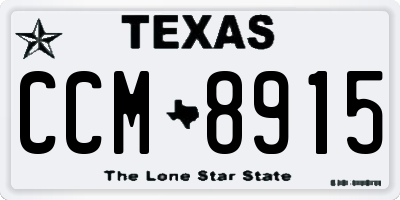 TX license plate CCM8915