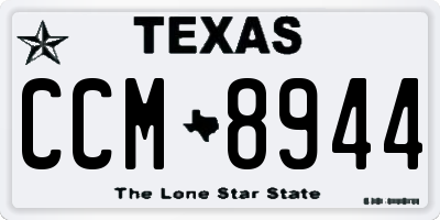 TX license plate CCM8944